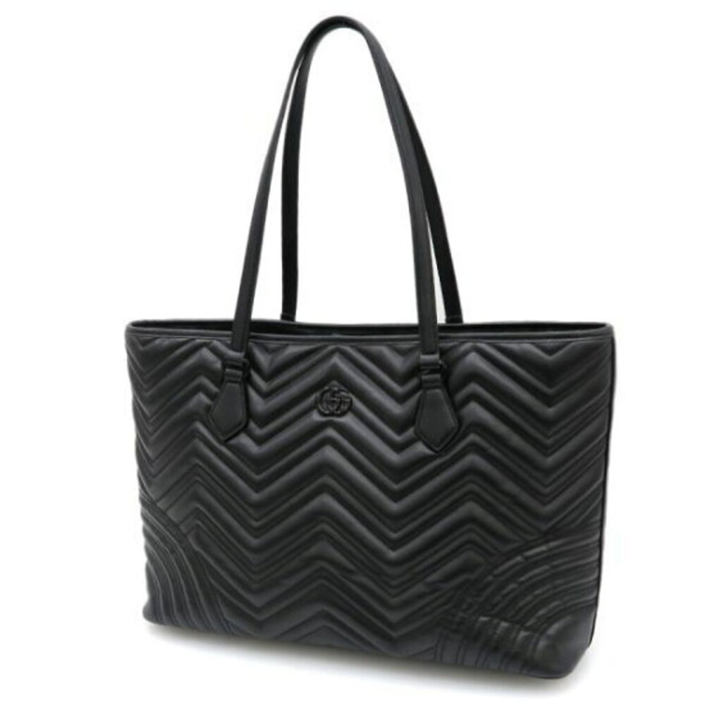 Gucci GG Marmont Matelasse Tote Bag black leather